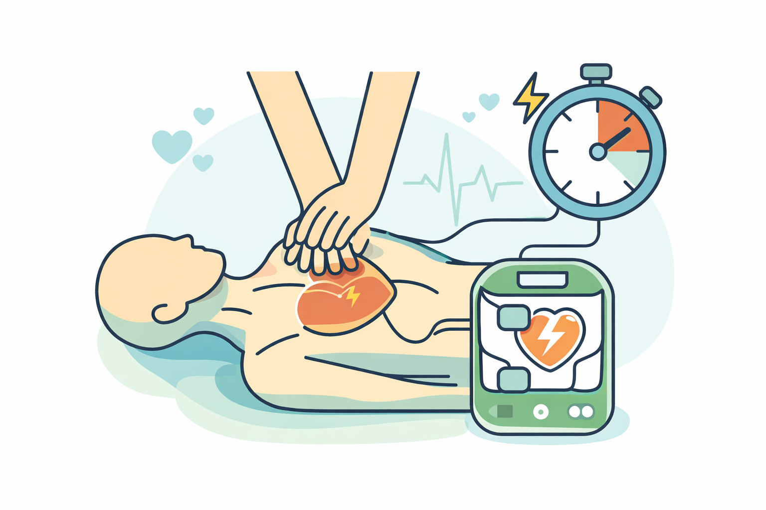 Medical timer illustrating how time matters in cardiac arrest
